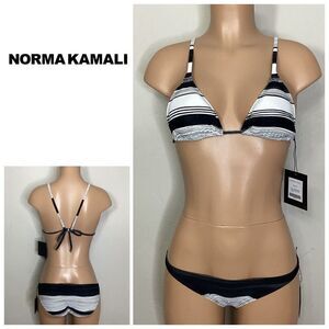 New. Norma Kamali striped bikini. Retails $240. Small